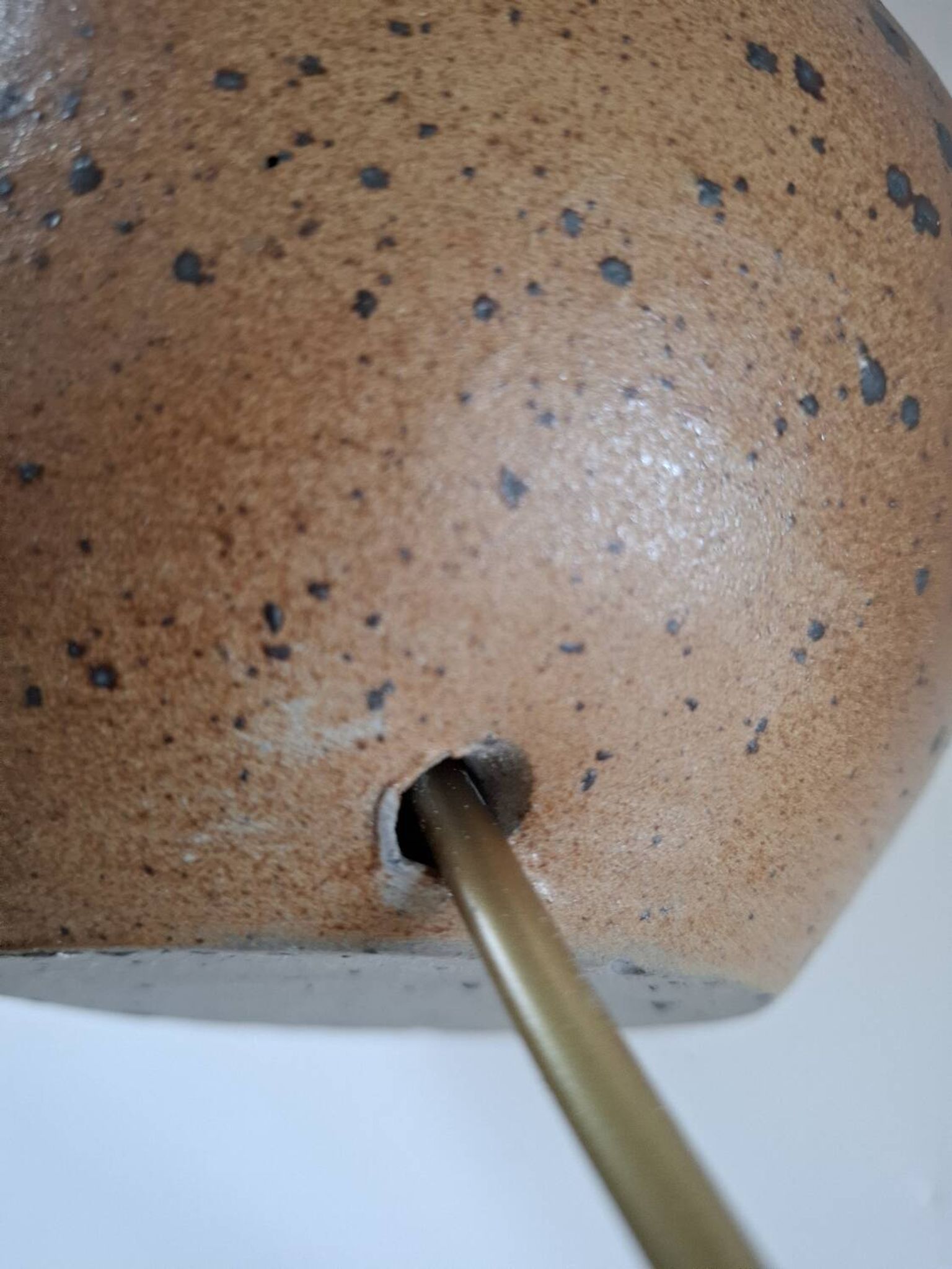 Vintage pyrite stone lamp