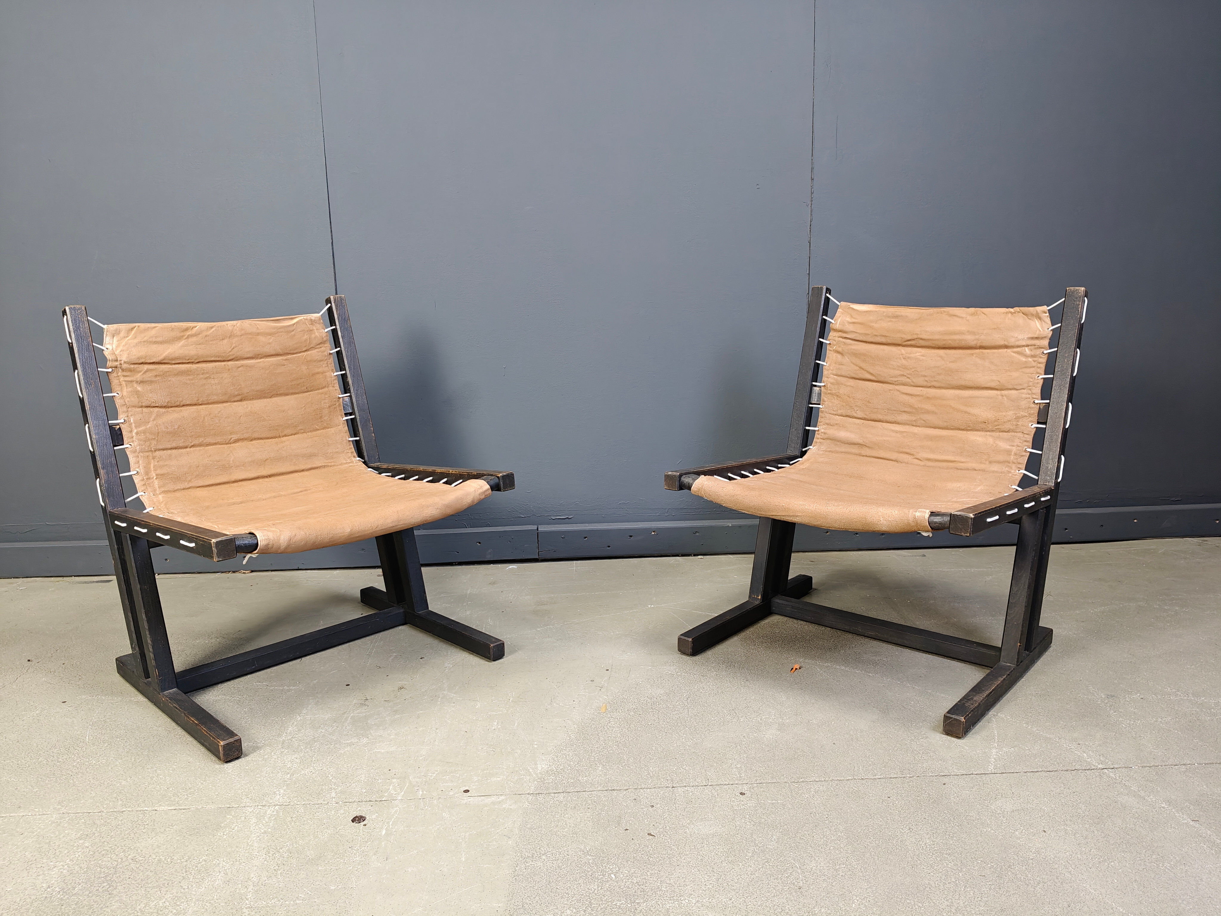 Pair of safari chairs by Casala, 1970s
