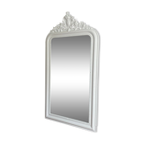 Late 19th century mirror with decorated pediment - 130x70