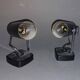 Pair of black Targetti Sankey wall lights 1970.