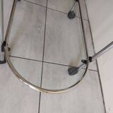 Glass and chrome serving trolley