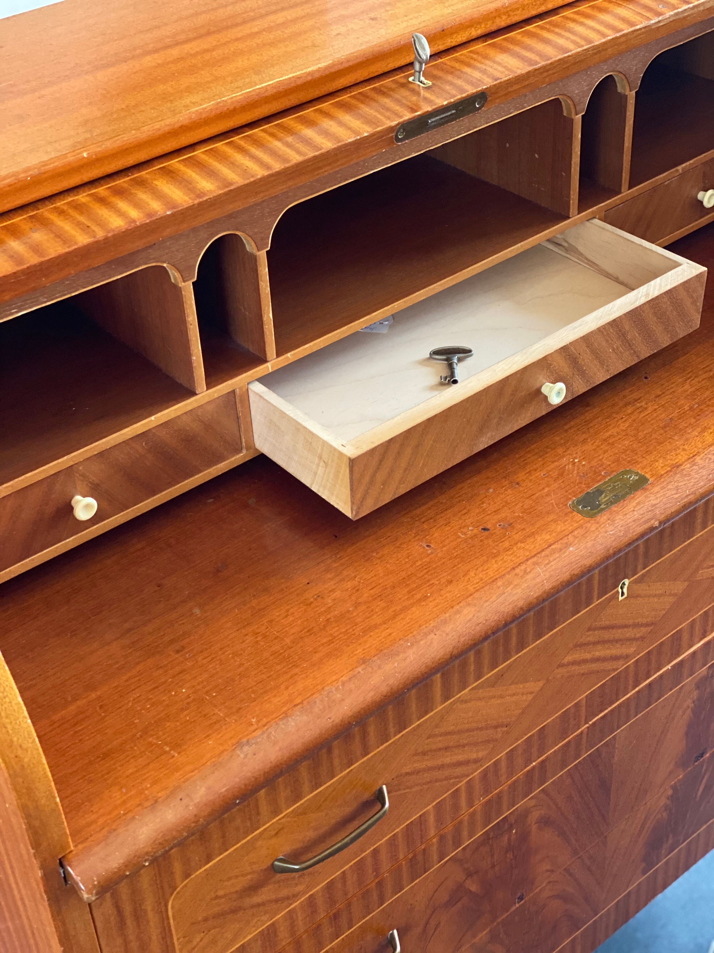 Teak roll top desk by Egan Ostergaard for Broderna gustafssons