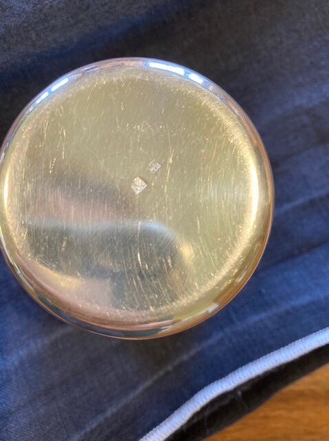 Art Deco-style silver metal timbale