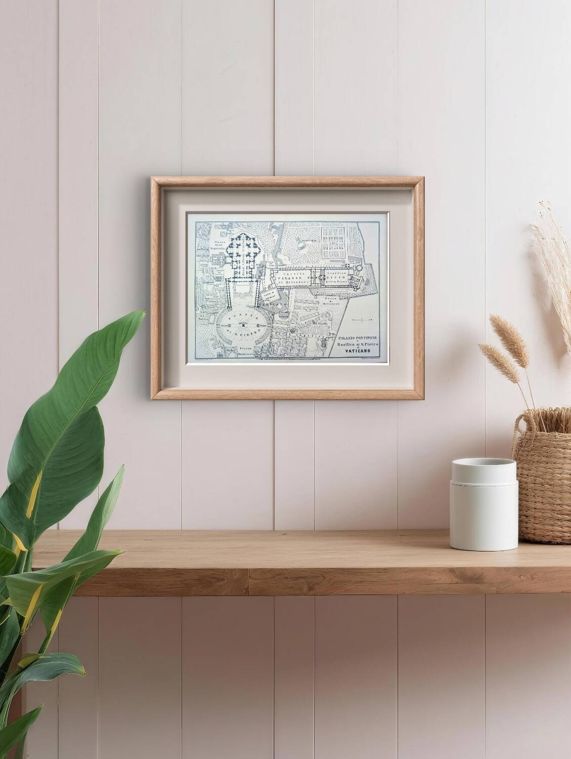 The Vatican, Vintage map printed in 1894