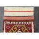 1970s Vintage Turkish Handmade Wool & Cotton White Runner Rug 47x222