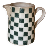 Pichet ancien damier vert Faïencerie de Castres
