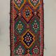 Small Vintage Turkish Kilim Rug 130x71 cm Wool Kelim