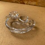 Ancien cendrier vide poche forme canard en cristal de vannes vintage