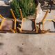3 vintage design bridge armchairs, rounded armrests