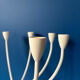 IKEA vintage candlestick model Stockholm – white 8-branch chandelier
