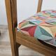 Chaises de salle à manger en hêtre des années 1950 avec assise géométrique