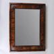 Square Biedermeier Antique 19th Century Walnut Wall Mirror, Vienna, 1850s