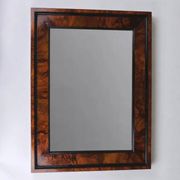 Square Biedermeier Antique 19th Century Walnut Wall Mirror, Vienna, 1850s