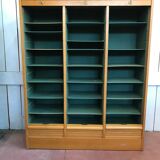 Triple oak notary filing cabinet