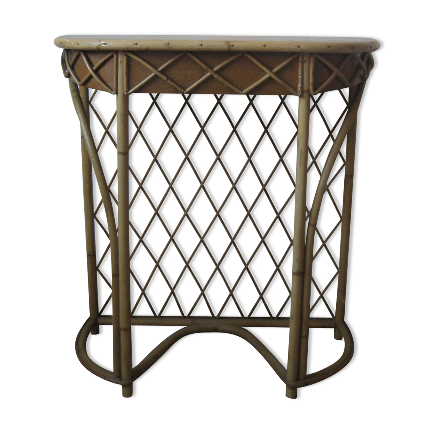 Louis Sognot 1950 rattan console