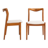 Set of 2 mid-century Danish dining chairs by H.W. Klein