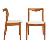 2 chaises de salle à manger danoises par H.W. Klein, années 50