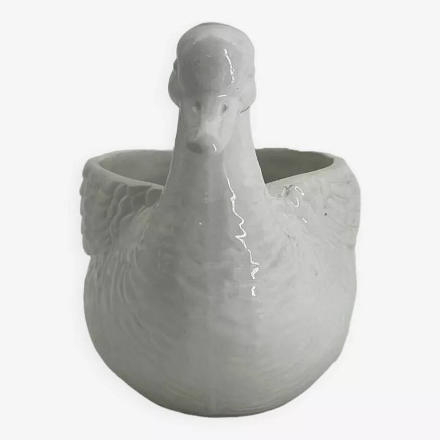 Duck-shaped ceramic pot holder