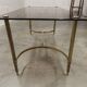 Gold brass coffee table with smoked glass 1970