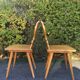 Pair of 70's light wood mountain chairs