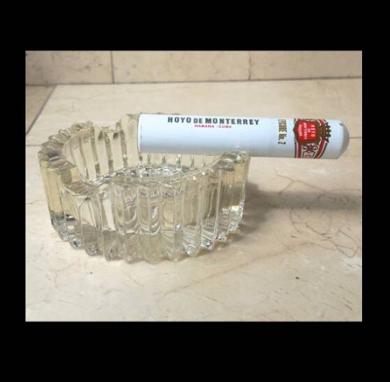 Cut glass ashtray 1960's