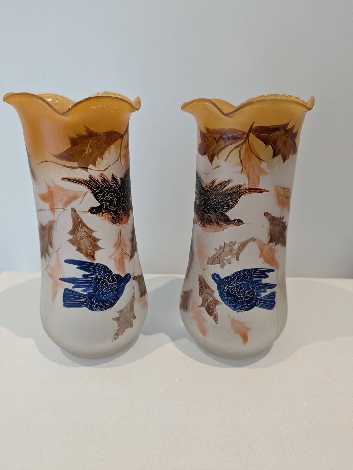 Paire de vases anciens Art nouveau