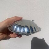 Silver plated butter dish shell 1950