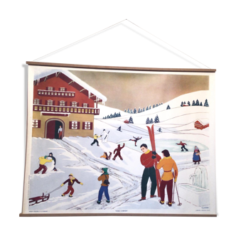 1950 Schoolboy Poster "Here's Winter"