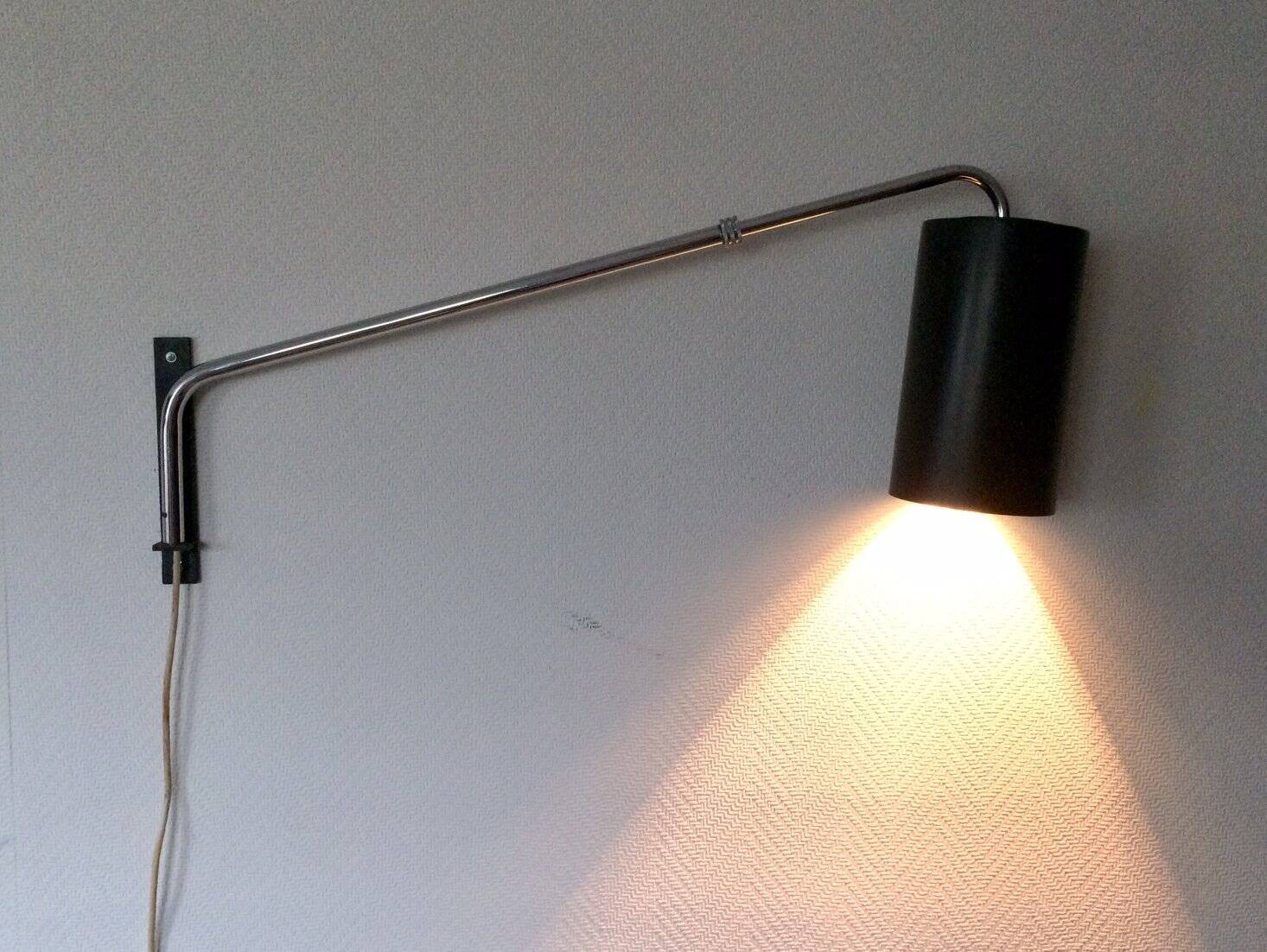 Mid-Century Extendable Cylinder Wall Lamp, 1960s