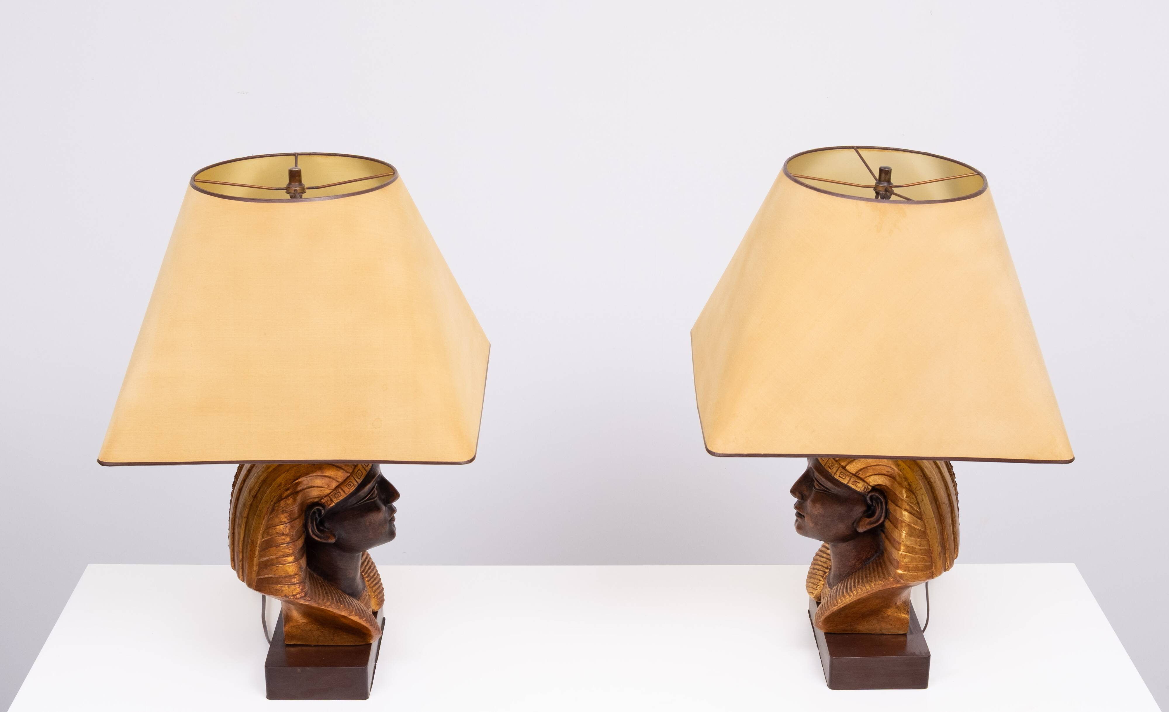 Large Ceramic Toetanchamon Table lamps 1970s