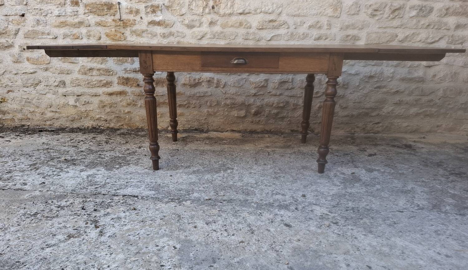231 cm oak farmhouse table