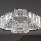 Vintage Cut Crystal Glass Vase, Glasswork Novy Bor, 1950's.