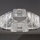 Vintage Cut Crystal Glass Vase, Glasswork Novy Bor, 1950's.