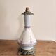 Porcelain Lamp Faience White Curtains Burgundy Renaissance Napoleon III