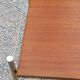 Bedside table from the 50s in gold metal and blond mahogany