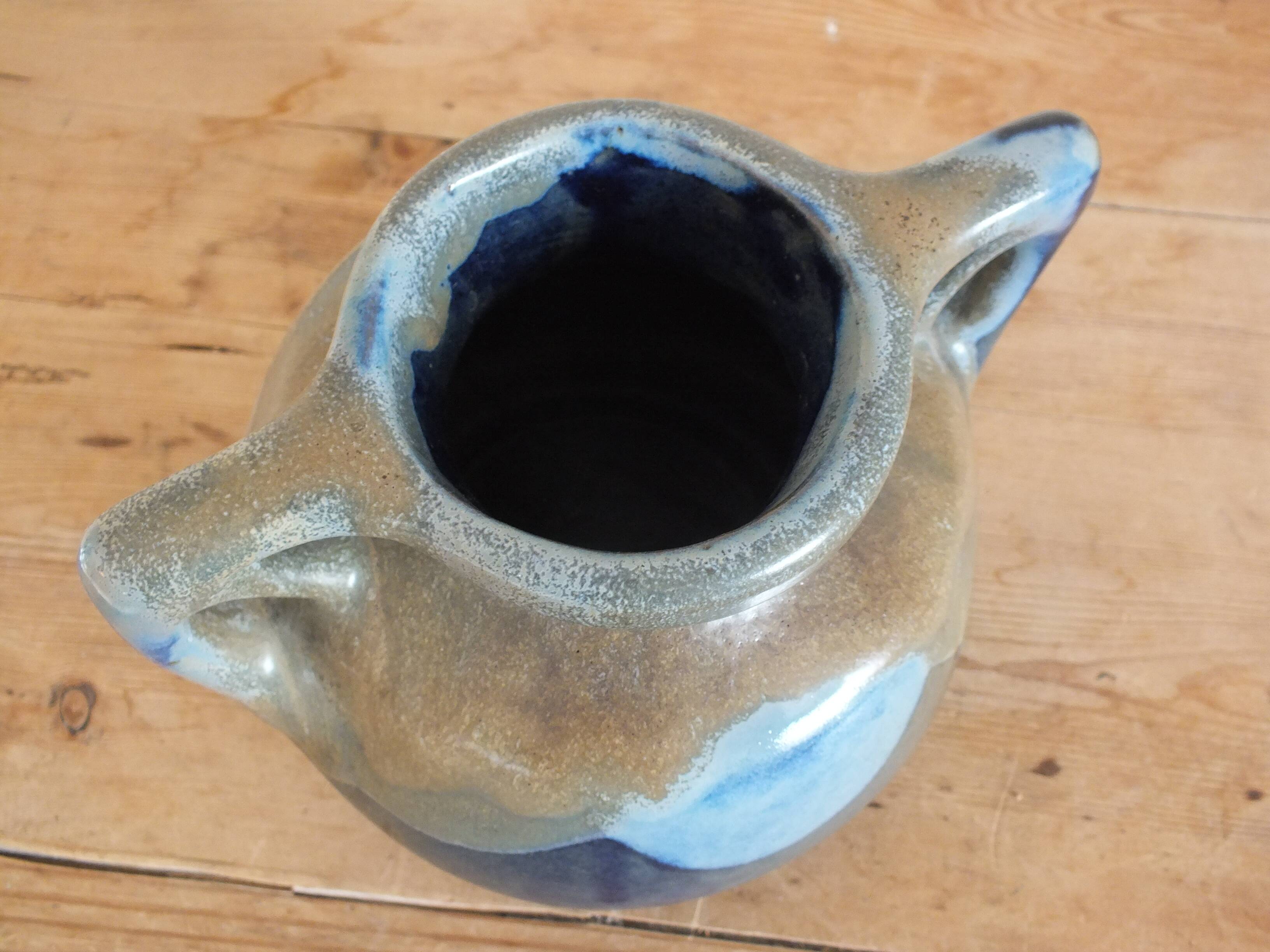 Vase Art Déco en grès émaillé Atelier d'Art Jack Lebrec
