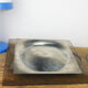 Smoked glass tray and chrome made in France