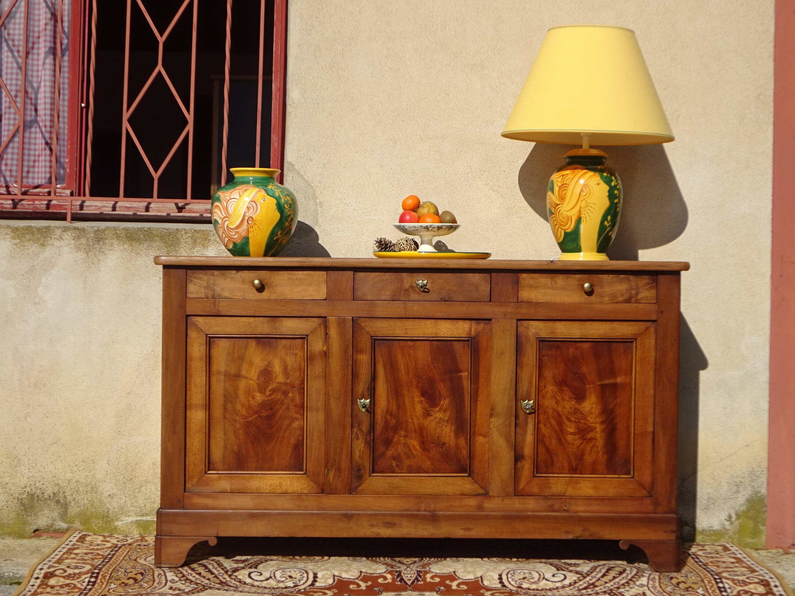 Antique Louis Philippe sideboard in solid elm