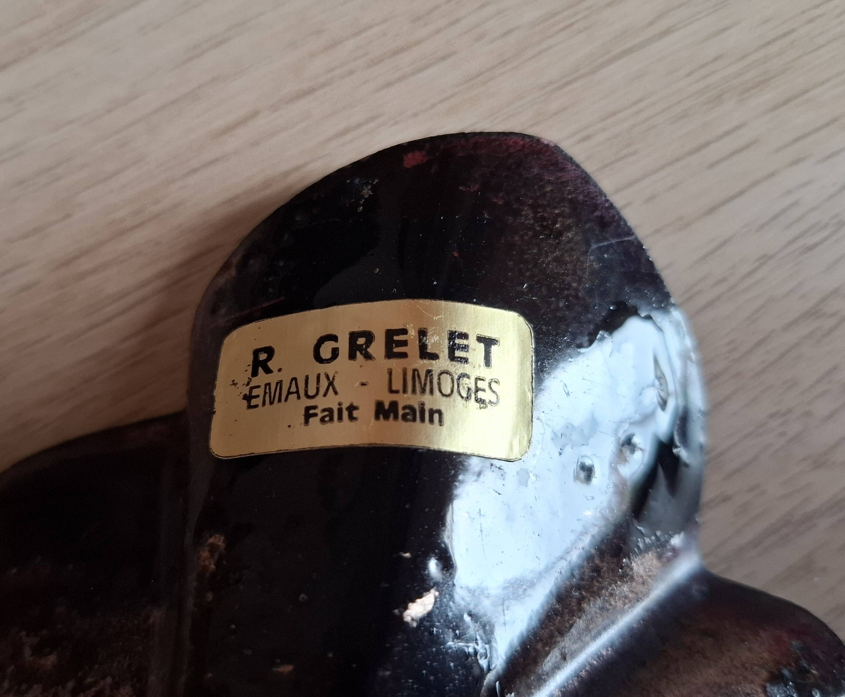 Limoges enamel trinket dish