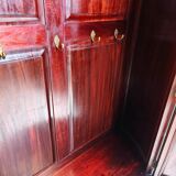 Edwardian mahogany bow-fronted wardrobe by Maple & Co
