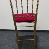 Chaise Chiavari en laiton vintage