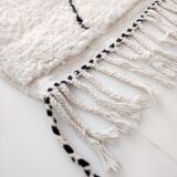 Moroccan Berber carpet Beni ouarain ecru with black diamonds 162x108cm
