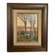 Autumn landscape painting in oil on canvas, signed.