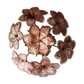 Murano glass flowery wall applique