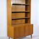 Buffet vitrine vintage en bois de cerisier, commode vintage, 1960