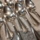 12 Christofle silver plated dessert spoons, 17cm