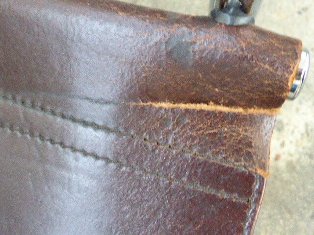 3 fauteuils Matteo Grassi en cuir marron et structure chromée vintage