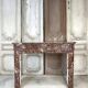 Cheminée en marbre rouge style Louis XVI fin 19e siècle