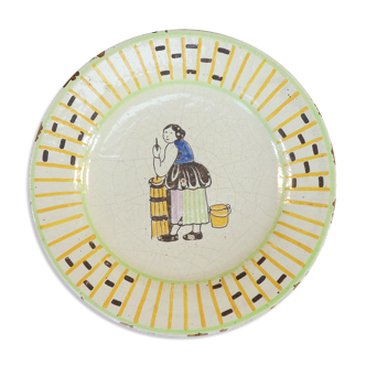 Assiette primavera décor de femme