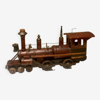Magnifique train en bois ancien du XIXème